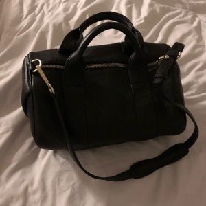 Alexander Wang black leather with gold hardware